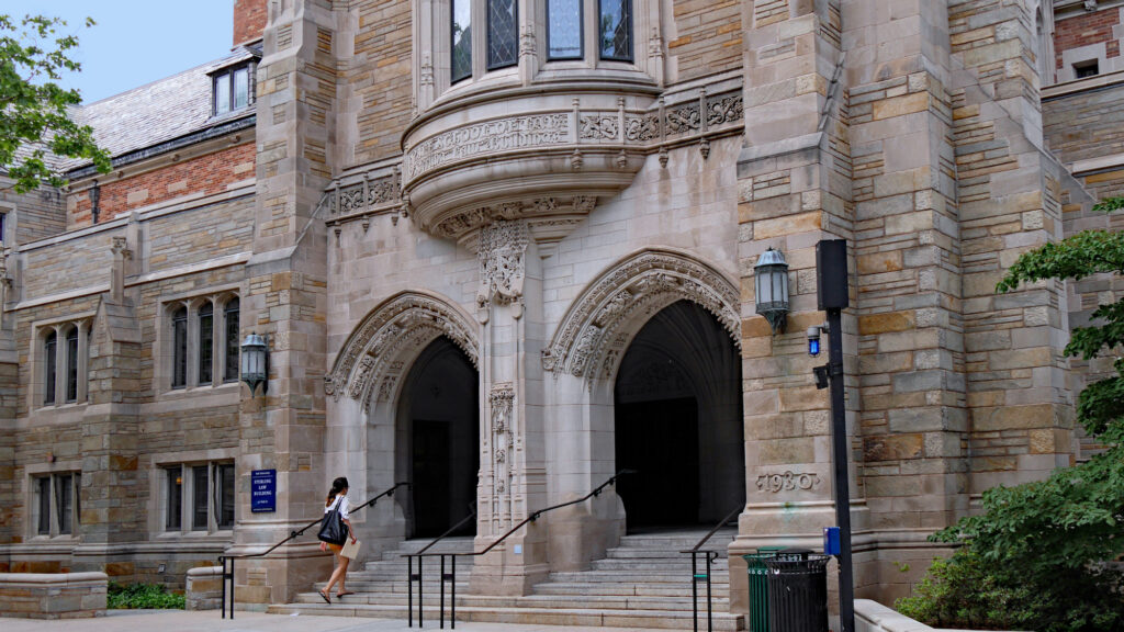 New Haven, Connecticut - June 25, 2015: Gothic style building housing the law library at Yale University, best u.s. law schools