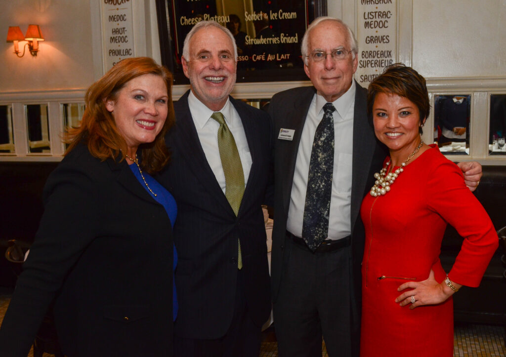 Illinois Supreme Court Justice Robert R. Thomas (Ret.) with original members of the Special Committee on Civility and the Commission on Professionalism (L to R): Justice Debra B. Walker, Justice Thomas, attorney Lawrence M. Templer, and Judge Sonni C. Williams. Justice Thomas was instrumental in the creation of the Commission and served as its first Supreme Court Liaison. 
